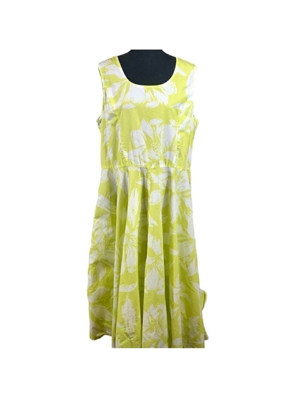Vicki Wayne Retro Flare Green Midi Sleeveless Dress Size 16